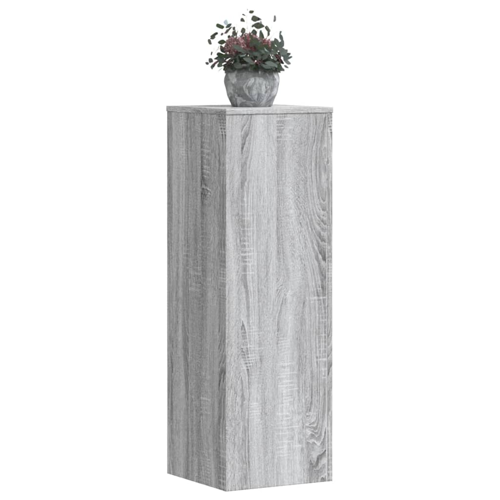 vidaXL Suport de plante, sonoma gri, 33x33x100 cm, lemn prelucrat vidaXL Suport de plante, sonoma gri, 33x33x100 cm, lemn prelucrat