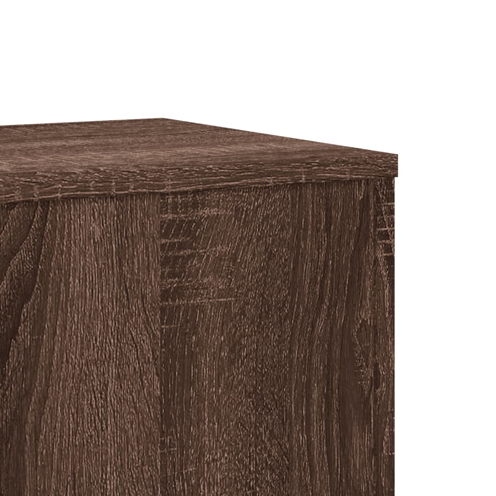 vidaXL Suport de plante, stejar maro, 33x33x100 cm, lemn prelucrat vidaXL Suport de plante, stejar maro, 33x33x100 cm, lemn prelucrat
