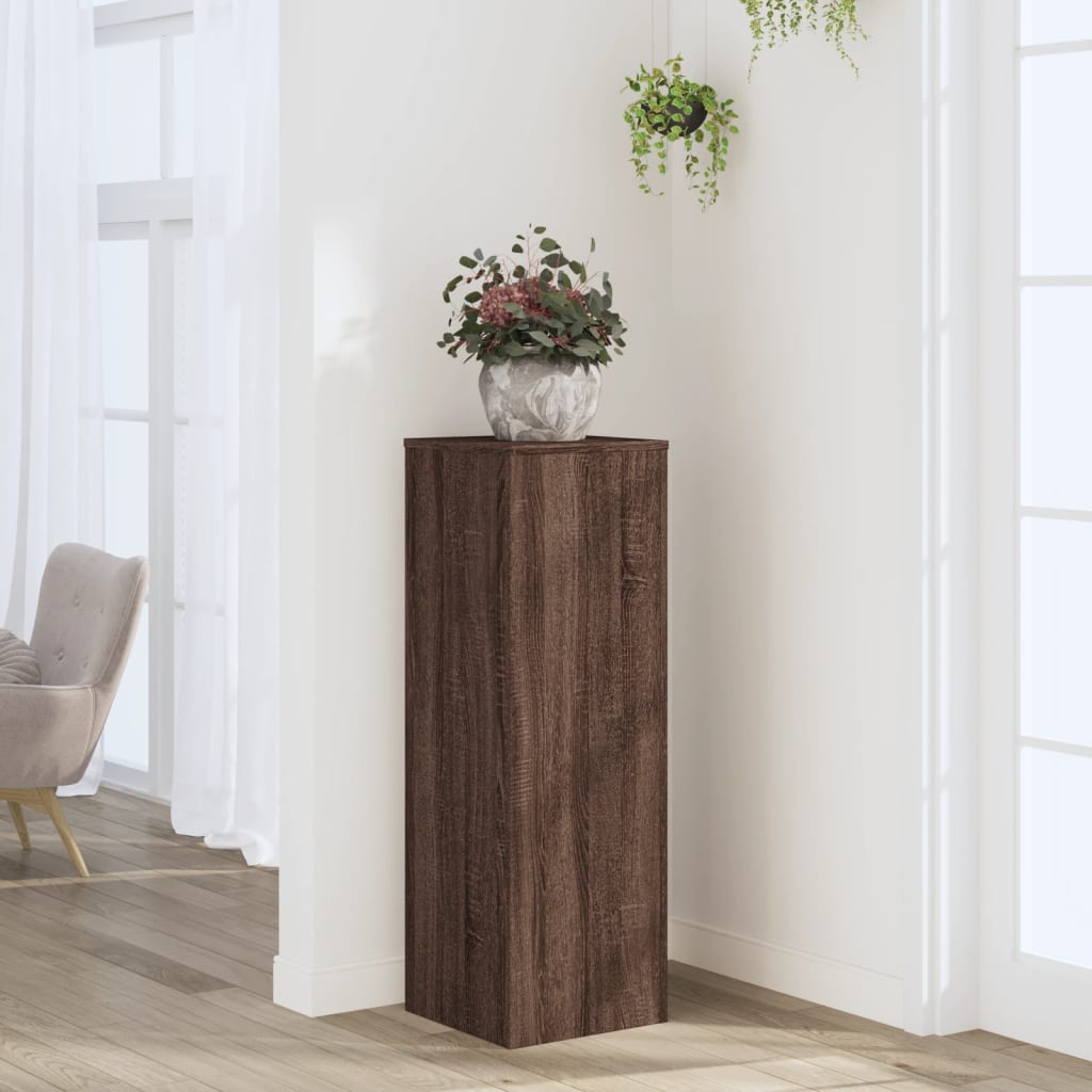 vidaXL Suport de plante, stejar maro, 33x33x100 cm, lemn prelucrat vidaXL Suport de plante, stejar maro, 33x33x100 cm, lemn prelucrat