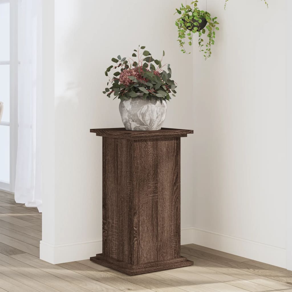 vidaXL Suport de plante, stejar maro, 33x33x60 cm, lemn prelucrat vidaXL Suport de plante, stejar maro, 33x33x60 cm, lemn prelucrat