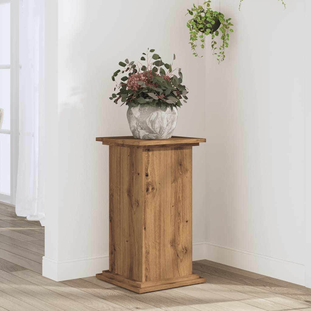 vidaXL Suport de plante stejar artizanal, 33x33x60 cm, lemn prelucrat vidaXL Suport de plante stejar artizanal, 33x33x60 cm, lemn prelucrat