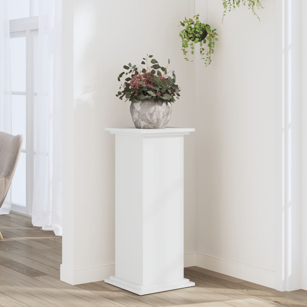 vidaXL Suport de plante, alb, 33x33x80 cm, lemn prelucrat vidaXL Suport de plante, alb, 33x33x80 cm, lemn prelucrat