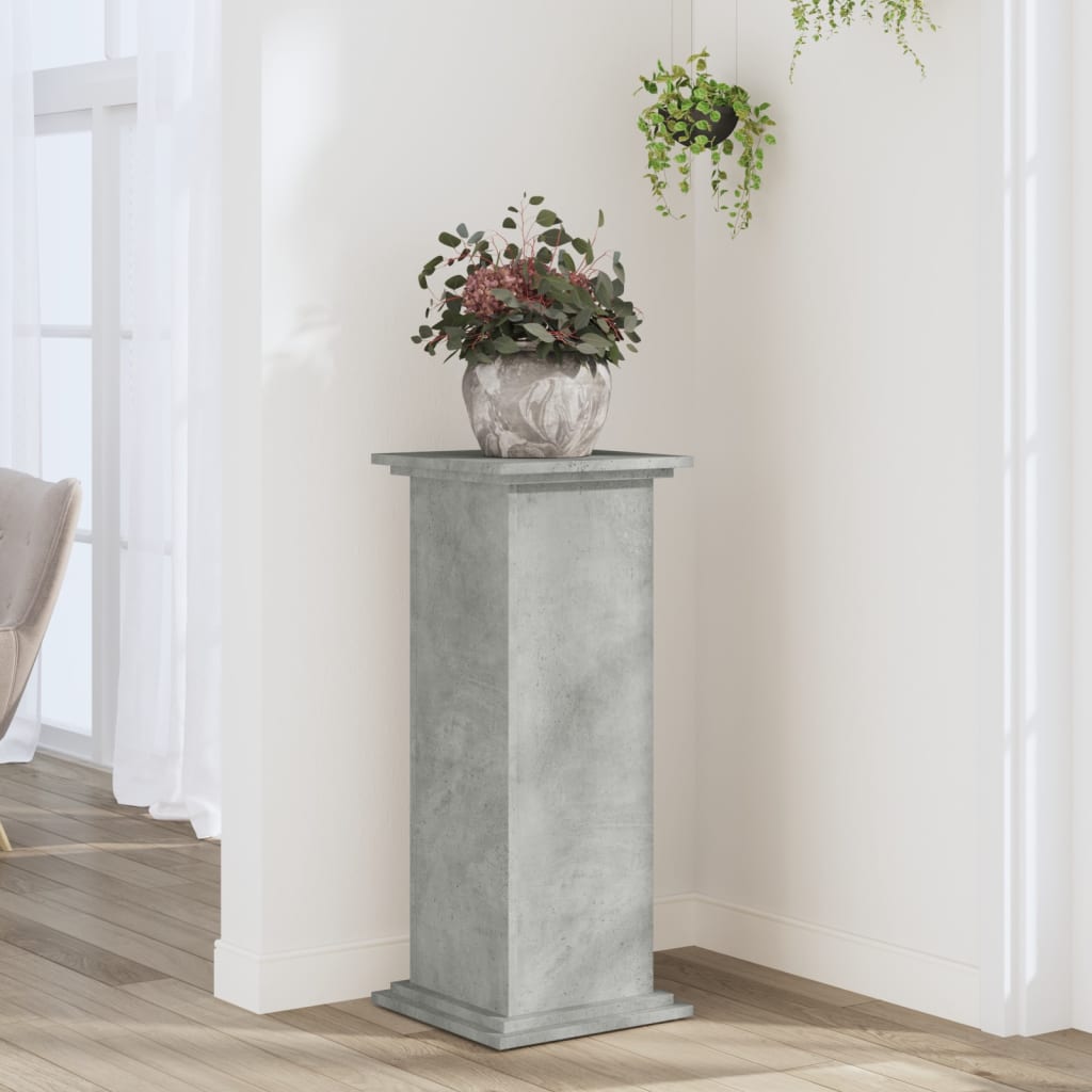 vidaXL Suport de plante, gri beton, 33x33x80 cm, lemn prelucrat vidaXL Suport de plante, gri beton, 33x33x80 cm, lemn prelucrat