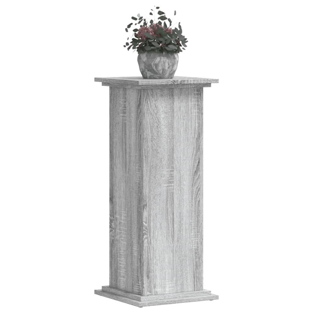 vidaXL Suport de plante, sonoma gri, 33x33x80 cm, lemn prelucrat vidaXL Suport de plante, sonoma gri, 33x33x80 cm, lemn prelucrat