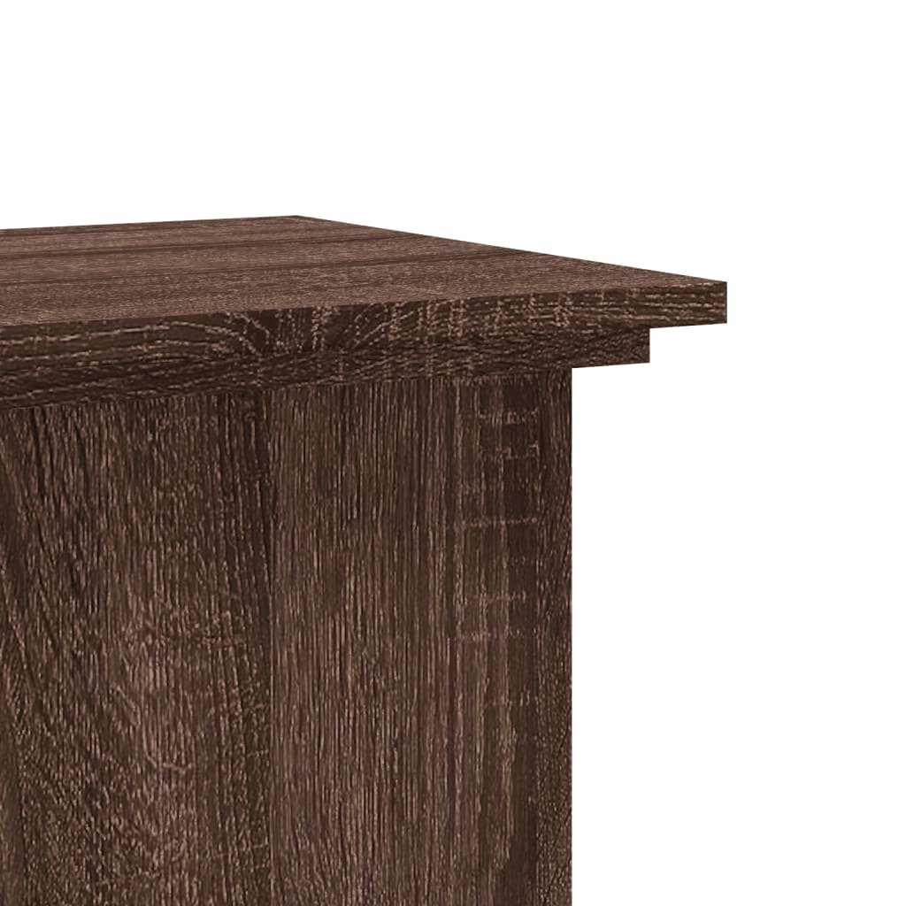 vidaXL Suport de plante, stejar maro, 33x33x80 cm, lemn prelucrat vidaXL Suport de plante, stejar maro, 33x33x80 cm, lemn prelucrat