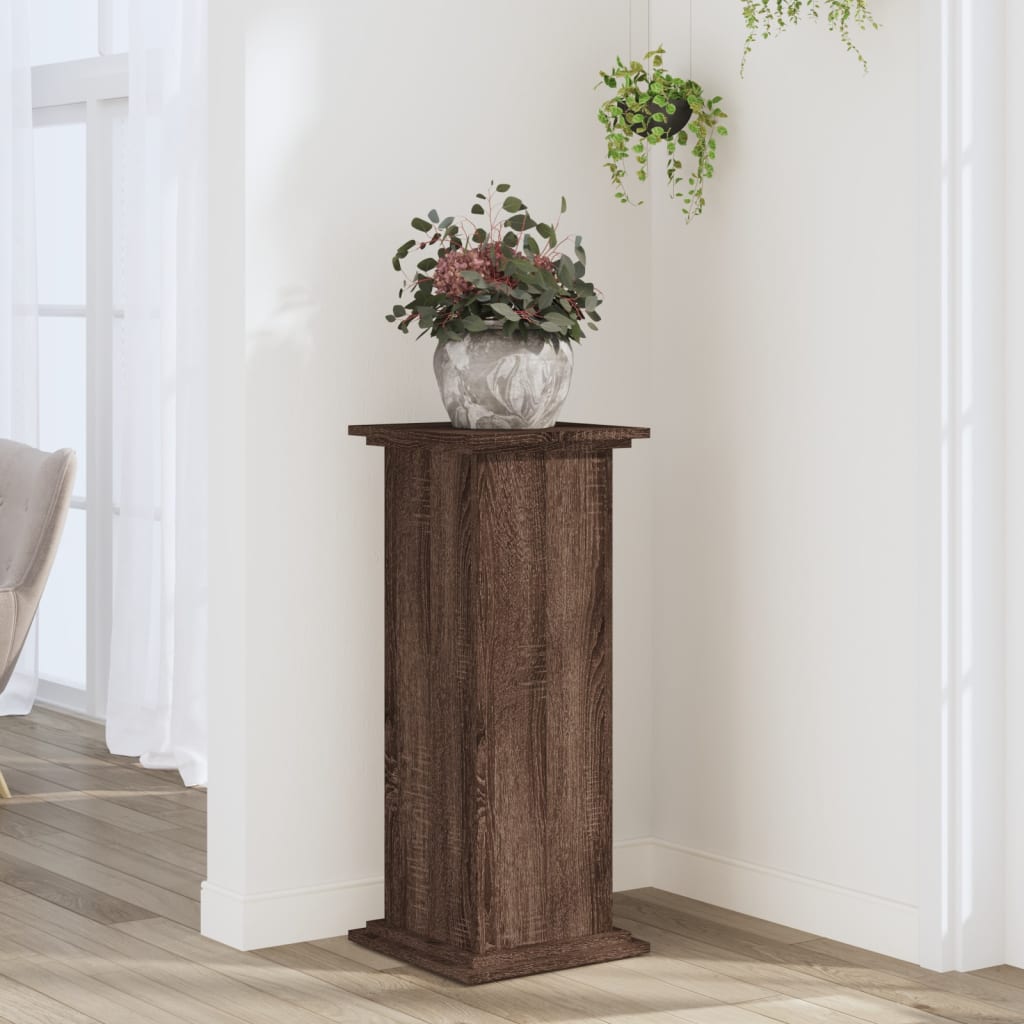 vidaXL Suport de plante, stejar maro, 33x33x80 cm, lemn prelucrat vidaXL Suport de plante, stejar maro, 33x33x80 cm, lemn prelucrat