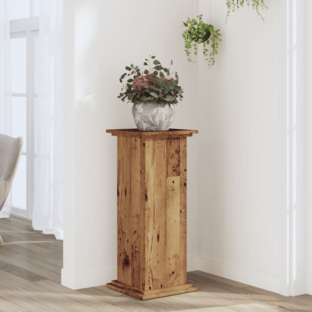 vidaXL Suport de plante, lemn vechi, 33x33x80 cm, lemn prelucrat vidaXL Suport de plante, lemn vechi, 33x33x80 cm, lemn prelucrat