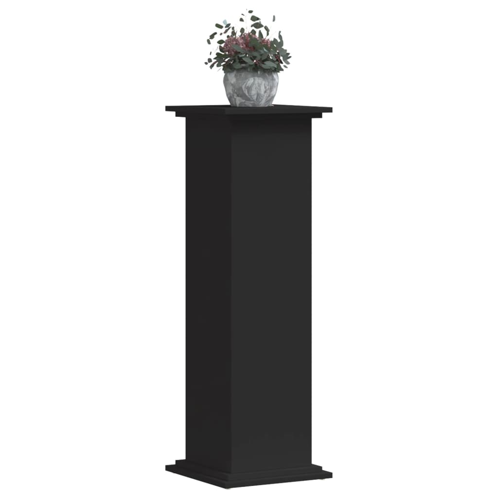 vidaXL Suport de plante, negru, 33x33x100 cm, lemn prelucrat