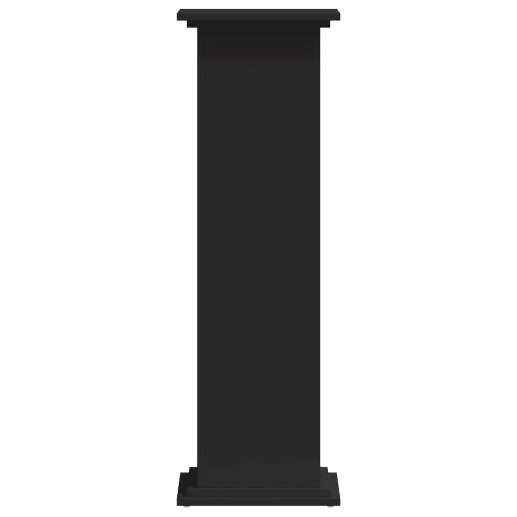 vidaXL Suport de plante, negru, 33x33x100 cm, lemn prelucrat