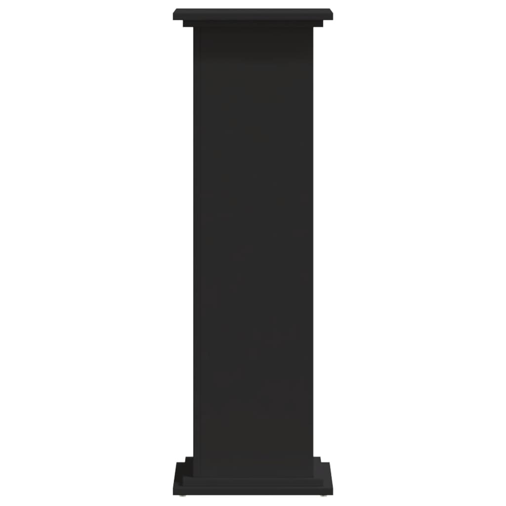 vidaXL Suport de plante, negru, 33x33x100 cm, lemn prelucrat