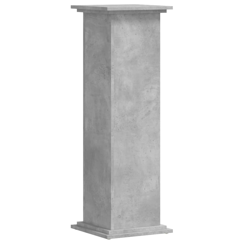 vidaXL Suport de plante, gri beton, 33x33x100 cm, lemn prelucrat