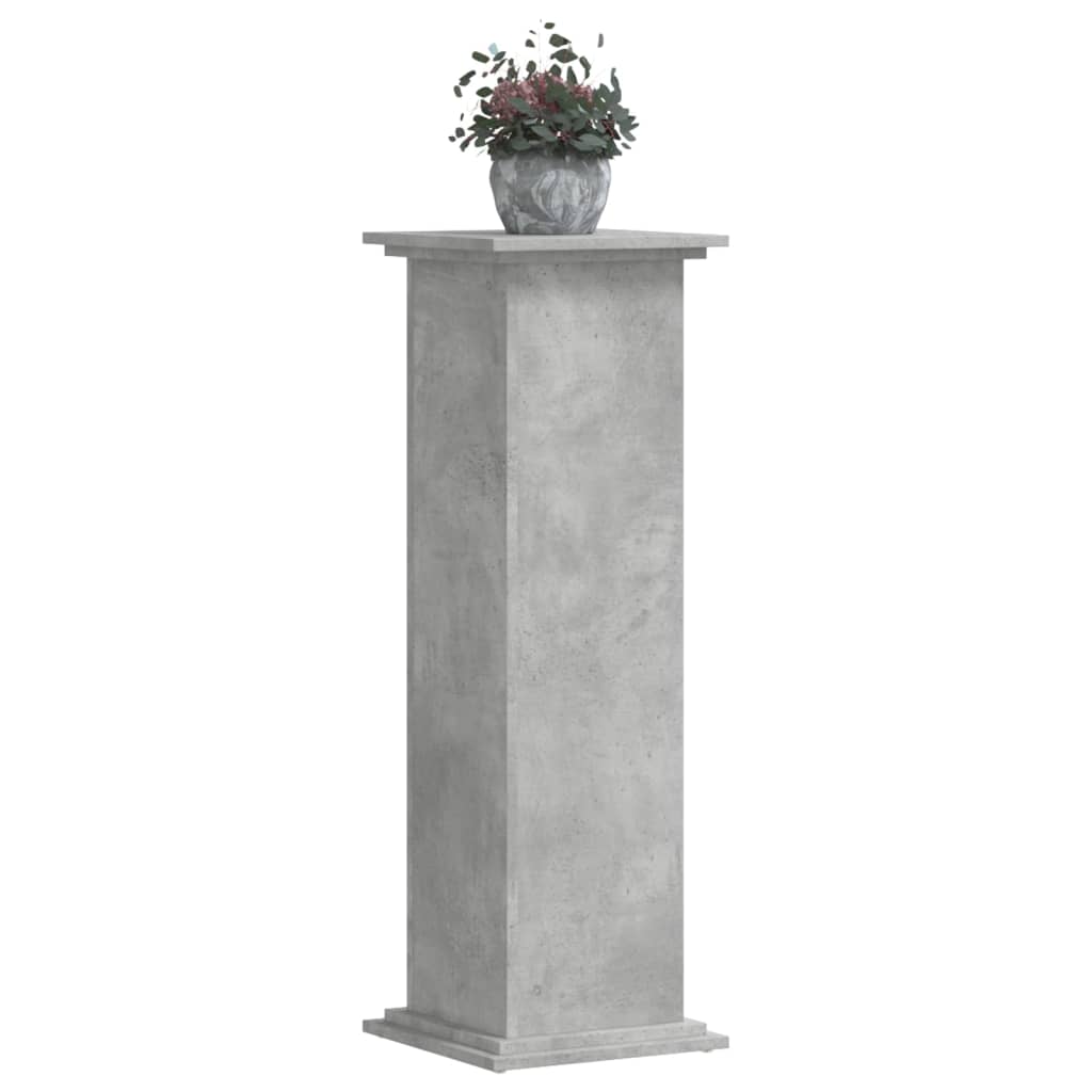 vidaXL Suport de plante, gri beton, 33x33x100 cm, lemn prelucrat