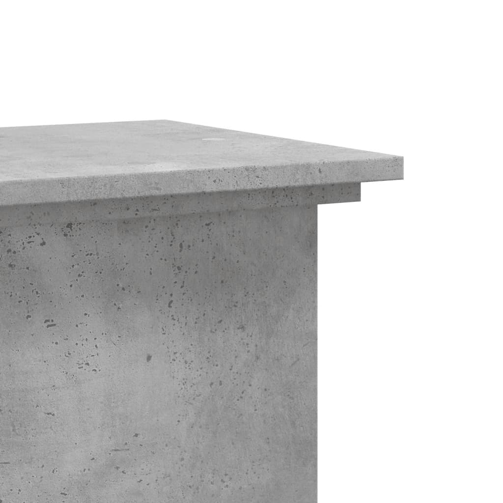 vidaXL Suport de plante, gri beton, 33x33x100 cm, lemn prelucrat