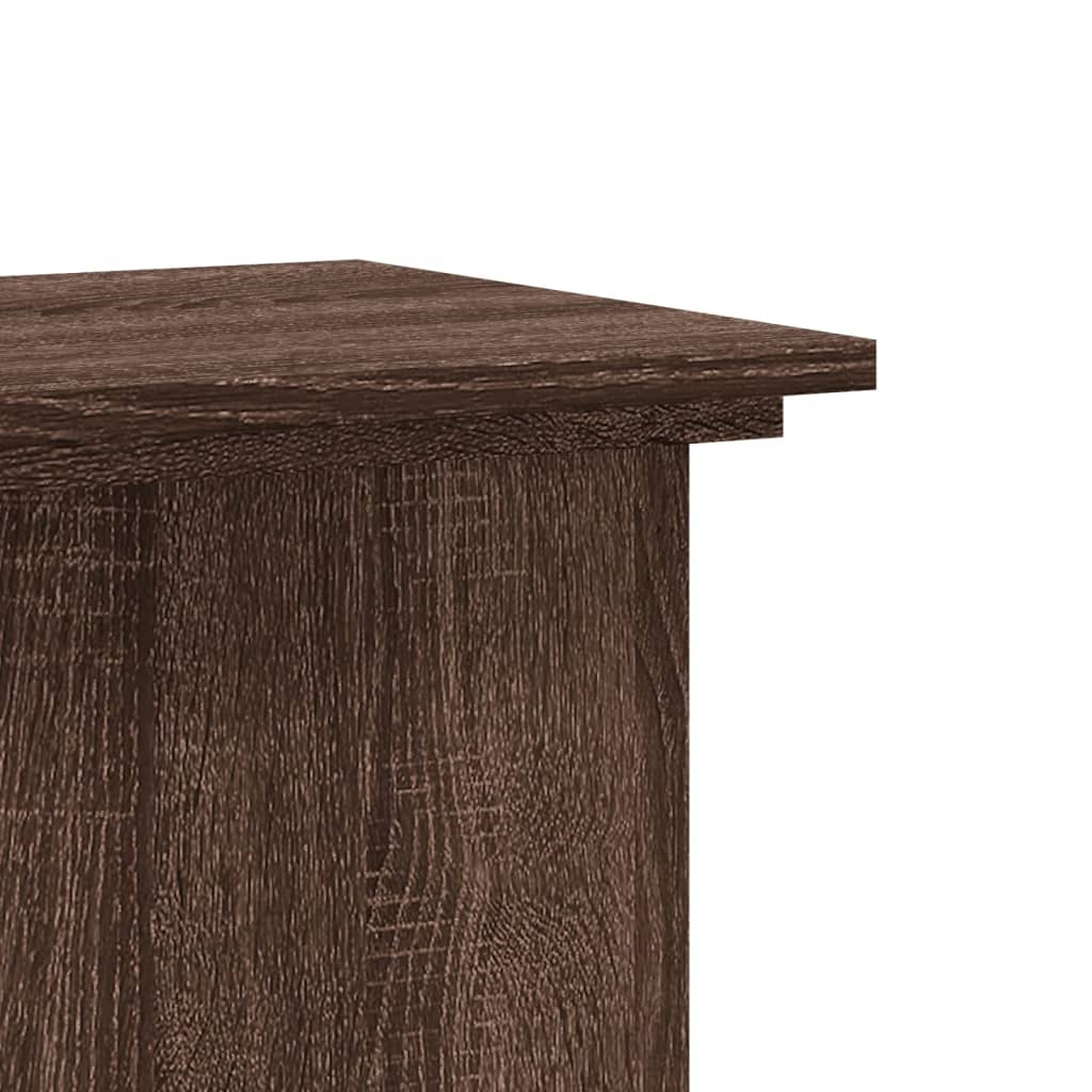 vidaXL Suport de plante, stejar maro, 33x33x100 cm, lemn prelucrat vidaXL Suport de plante, stejar maro, 33x33x100 cm, lemn prelucrat