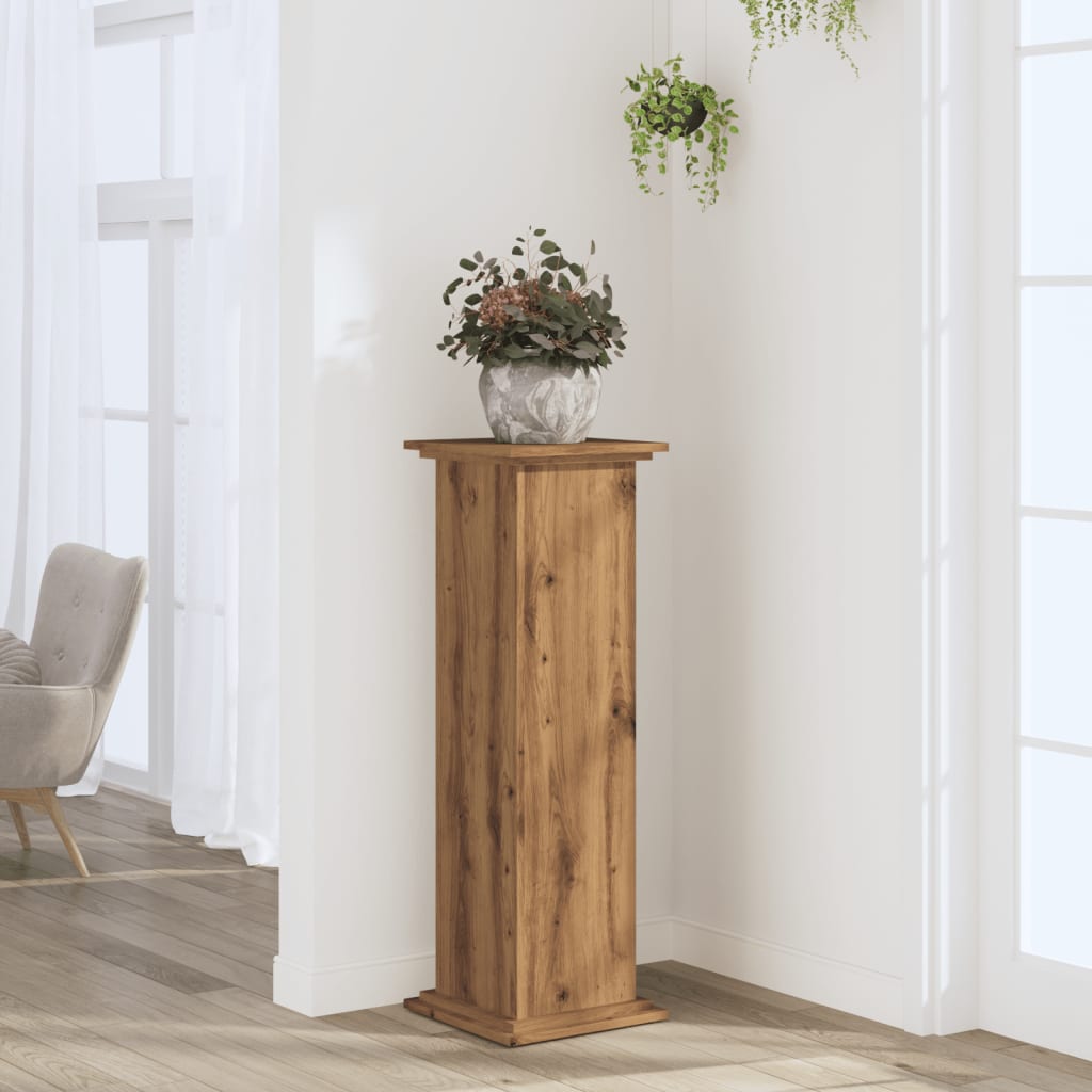 vidaXL Suport de plante stejar artizanal, 33x33x100 cm, lemn prelucrat vidaXL Suport de plante stejar artizanal, 33x33x100 cm, lemn prelucrat