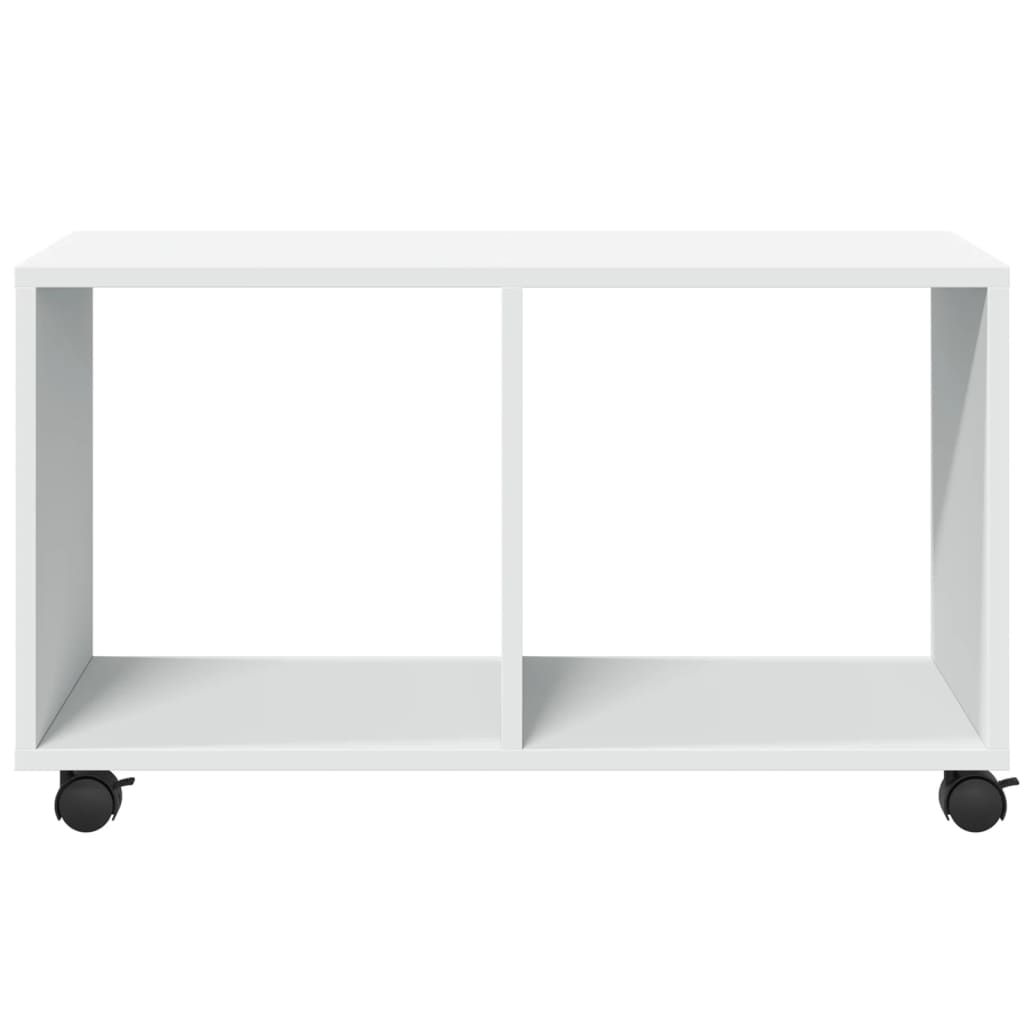 vidaXL Dulap cu roți, alb, 72x33x42,5 cm, lemn prelucrat vidaXL Dulap cu roți, alb, 72x33x42,5 cm, lemn prelucrat