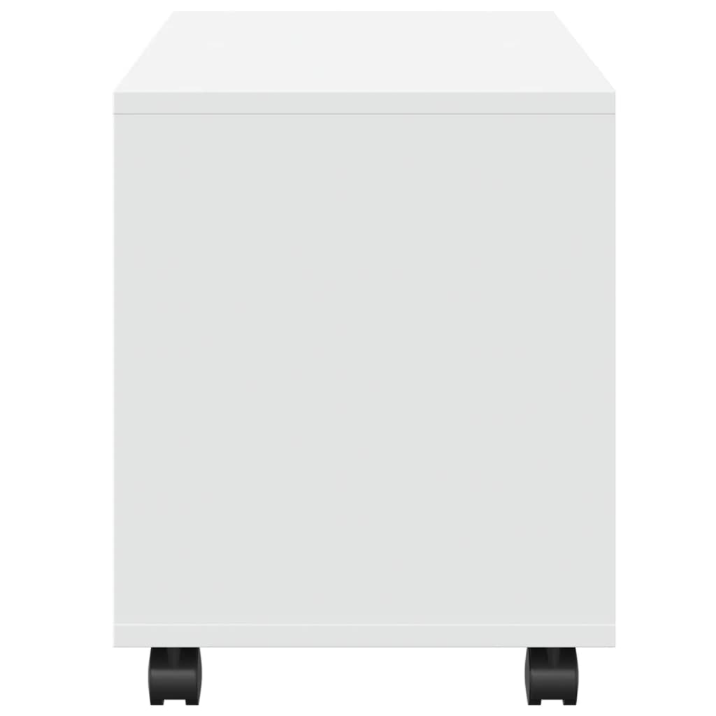 vidaXL Dulap cu roți, alb, 72x33x42,5 cm, lemn prelucrat vidaXL Dulap cu roți, alb, 72x33x42,5 cm, lemn prelucrat