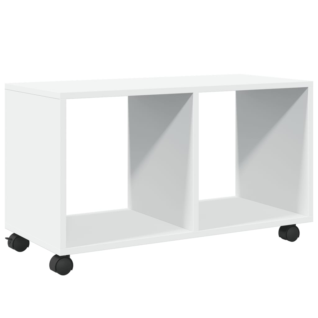 vidaXL Dulap cu roți, alb, 72x33x42,5 cm, lemn prelucrat vidaXL Dulap cu roți, alb, 72x33x42,5 cm, lemn prelucrat