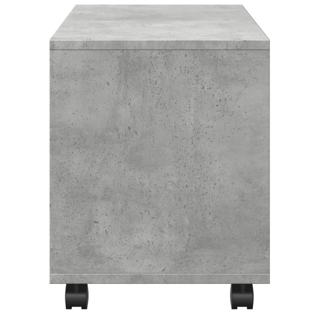 vidaXL Dulap cu roți, gri beton, 72x33x42,5 cm, lemn prelucrat vidaXL Dulap cu roți, gri beton, 72x33x42,5 cm, lemn prelucrat