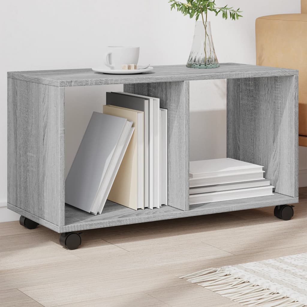 vidaXL Dulap cu roți, gri sonoma, 72x33x42,5 cm, lemn prelucrat vidaXL Dulap cu roți, gri sonoma, 72x33x42,5 cm, lemn prelucrat