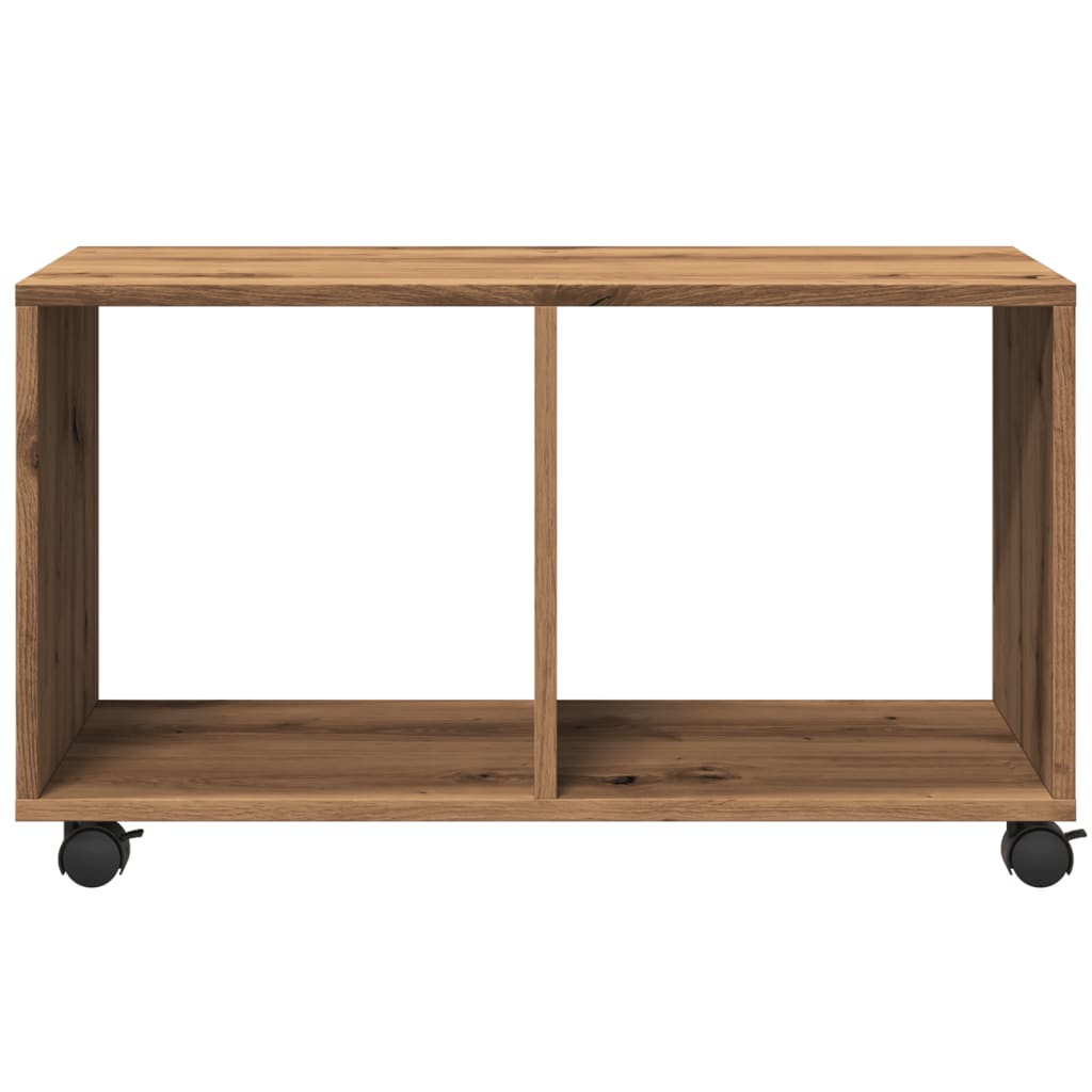 vidaXL Dulap cu roți, stejar artizanal, 72x33x42,5 cm, lemn prelucrat vidaXL Dulap cu roți, stejar artizanal, 72x33x42,5 cm, lemn prelucrat