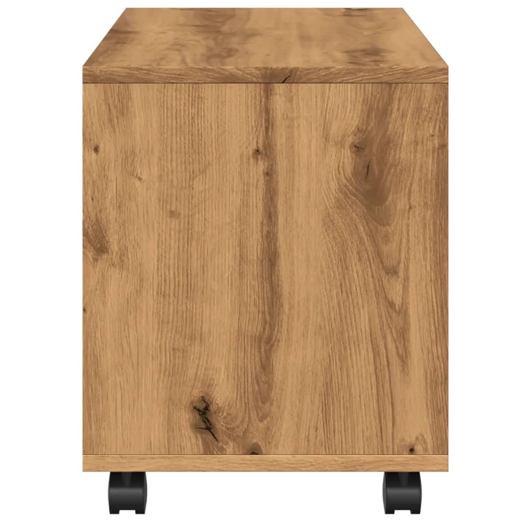 vidaXL Dulap cu roți, stejar artizanal, 72x33x42,5 cm, lemn prelucrat vidaXL Dulap cu roți, stejar artizanal, 72x33x42,5 cm, lemn prelucrat