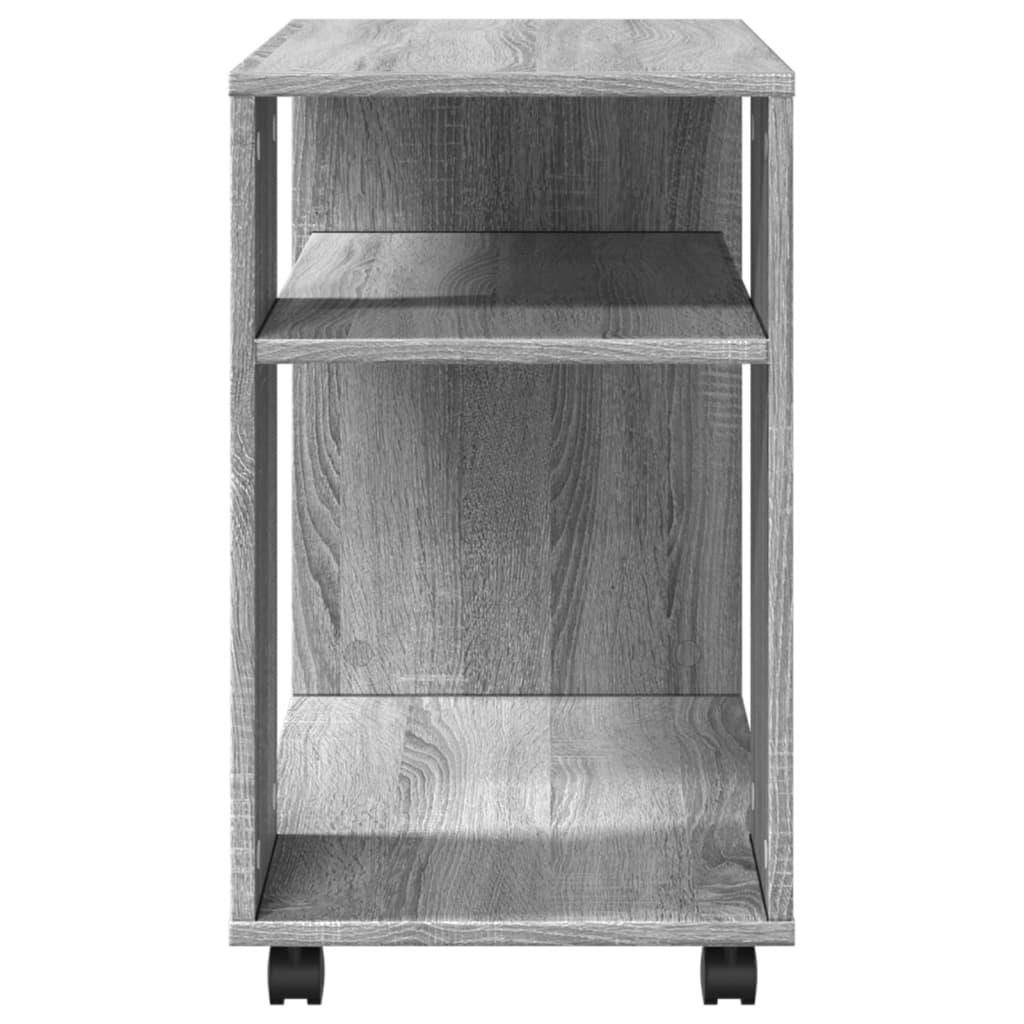 vidaXL Masă laterală cu roți, gri sonoma 70x35x60 cm lemn prelucrat vidaXL Masă laterală cu roți, gri sonoma 70x35x60 cm lemn prelucrat