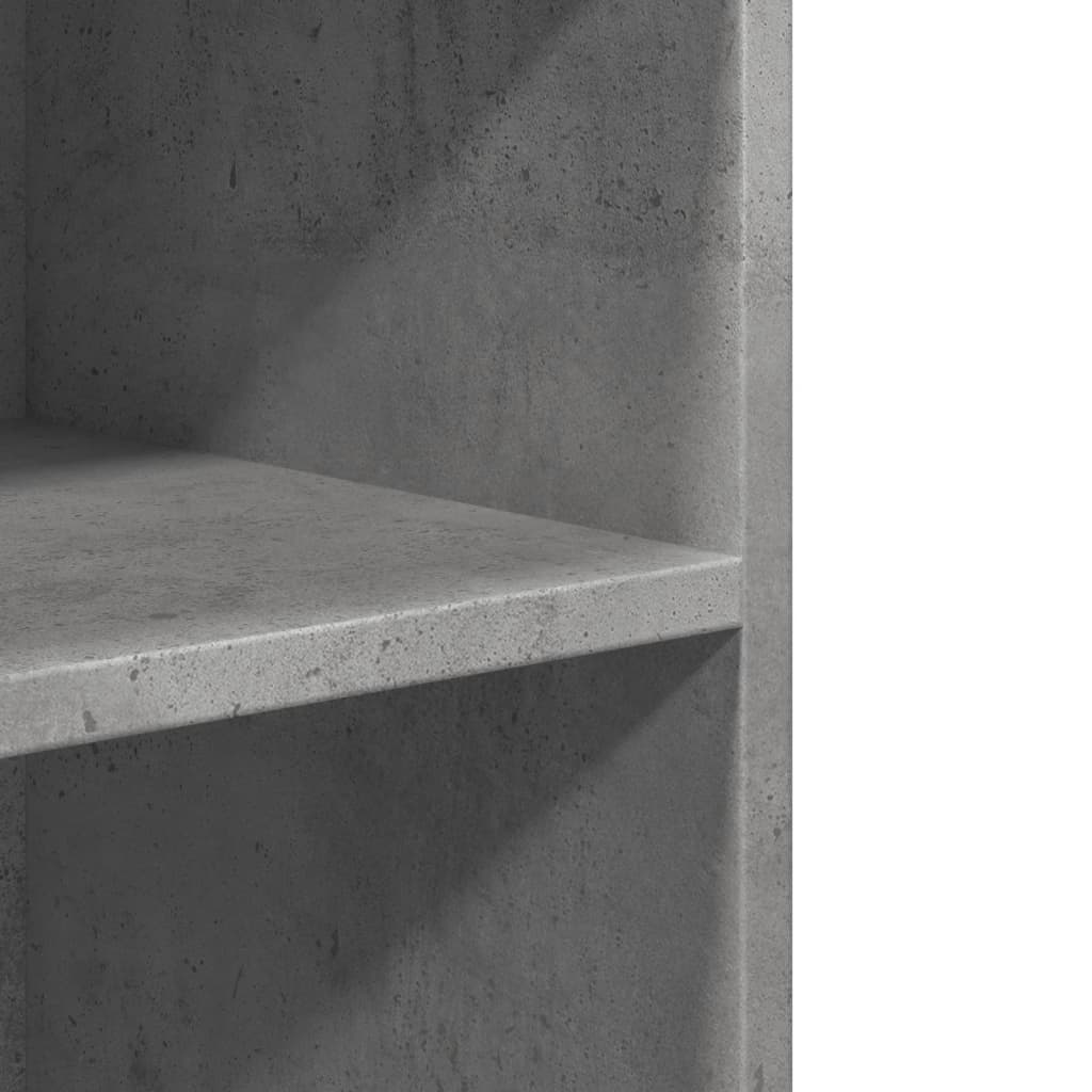 vidaXL Masă laterală cu roți, gri beton, 55x60x78 cm, lemn prelucrat vidaXL Masă laterală cu roți, gri beton, 55x60x78 cm, lemn prelucrat