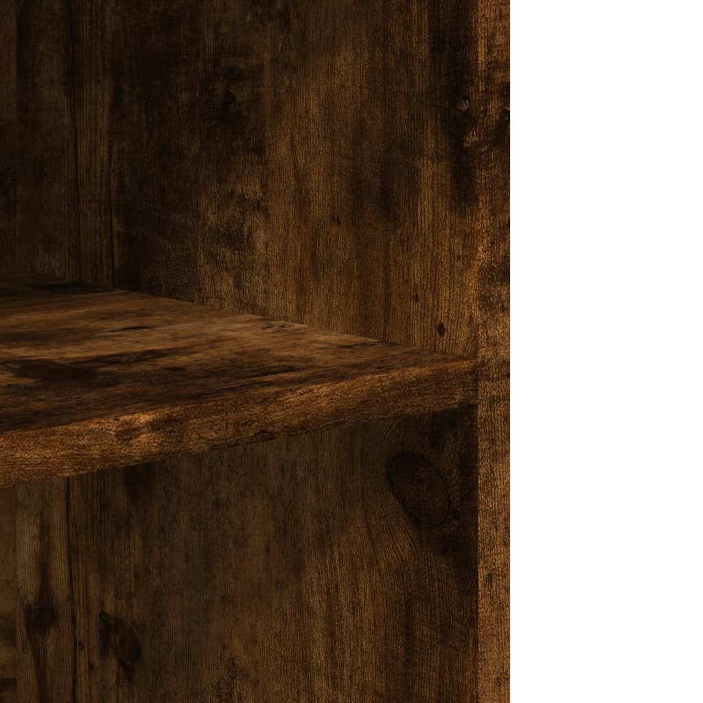 vidaXL Masă laterală cu roți stejar fumuriu 55x60x78 cm lemn prelucrat vidaXL Masă laterală cu roți stejar fumuriu 55x60x78 cm lemn prelucrat