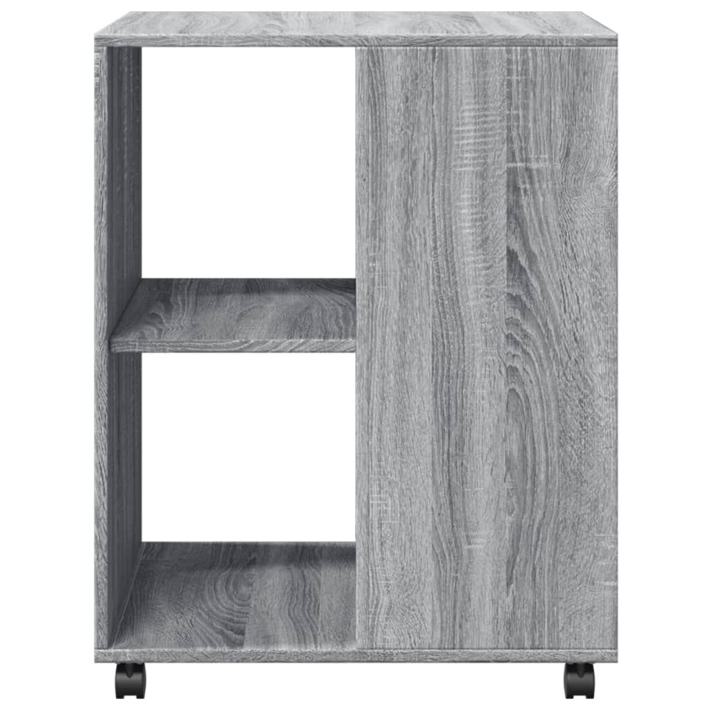 vidaXL Masă laterală cu roți, gri sonoma 55x60x78 cm lemn prelucrat vidaXL Masă laterală cu roți, gri sonoma 55x60x78 cm lemn prelucrat