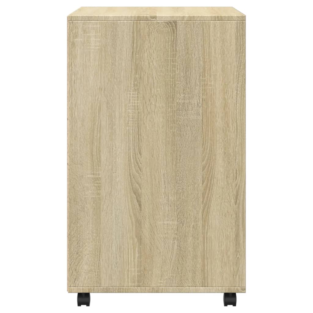 vidaXL Dulap cu roți, stejar sonoma, 60x48x81 cm, lemn prelucrat vidaXL Dulap cu roți, stejar sonoma, 60x48x81 cm, lemn prelucrat