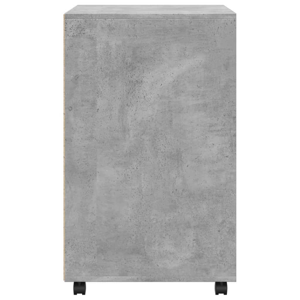 vidaXL Dulap cu roți, gri beton, 60x48x81 cm, lemn prelucrat vidaXL Dulap cu roți, gri beton, 60x48x81 cm, lemn prelucrat