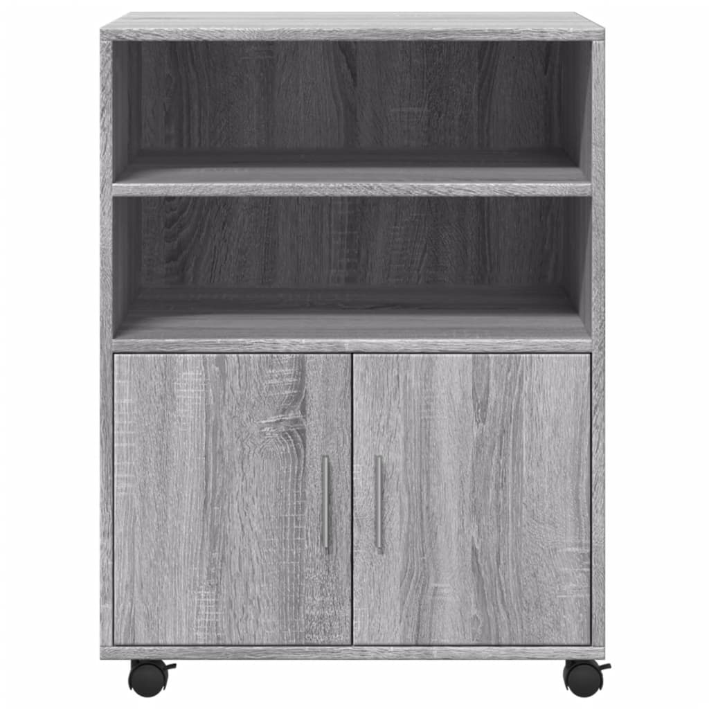 vidaXL Dulap cu roți, gri sonoma, 60x48x81 cm, lemn compozit vidaXL Dulap cu roți, gri sonoma, 60x48x81 cm, lemn compozit