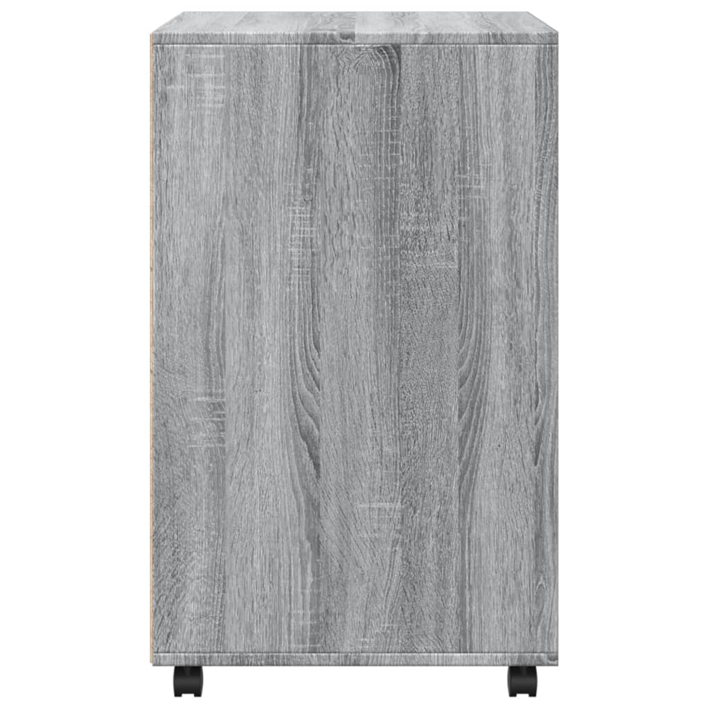 vidaXL Dulap cu roți, gri sonoma, 60x48x81 cm, lemn compozit vidaXL Dulap cu roți, gri sonoma, 60x48x81 cm, lemn compozit