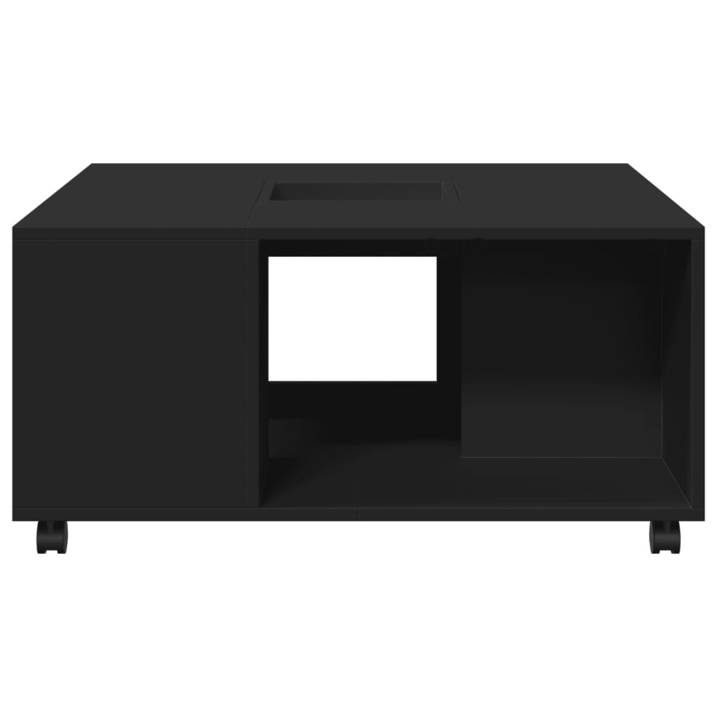 vidaXL Măsuță de cafea, negru, 80x80x40 cm, lemn prelucrat vidaXL Măsuță de cafea, negru, 80x80x40 cm, lemn prelucrat