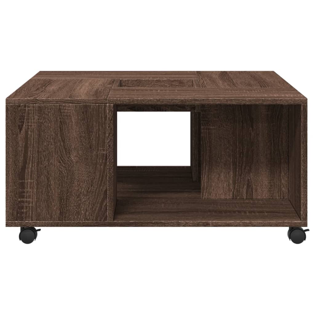vidaXL Măsuță de cafea, stejar maro, 80x80x40 cm, lemn prelucrat vidaXL Măsuță de cafea, stejar maro, 80x80x40 cm, lemn prelucrat