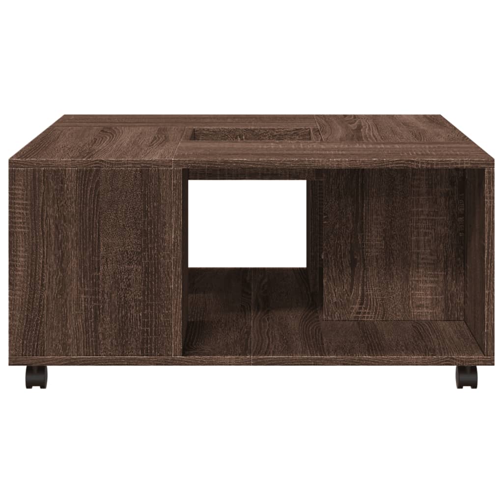 vidaXL Măsuță de cafea, stejar maro, 80x80x40 cm, lemn prelucrat vidaXL Măsuță de cafea, stejar maro, 80x80x40 cm, lemn prelucrat
