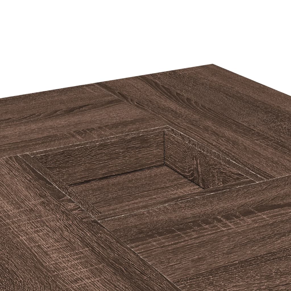 vidaXL Măsuță de cafea, stejar maro, 80x80x40 cm, lemn prelucrat vidaXL Măsuță de cafea, stejar maro, 80x80x40 cm, lemn prelucrat