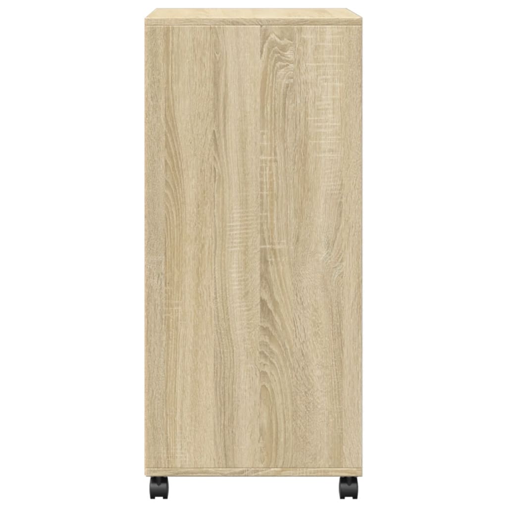 vidaXL Dulap cu roți, stejar sonoma, 55x40x91 cm, lemn prelucrat vidaXL Dulap cu roți, stejar sonoma, 55x40x91 cm, lemn prelucrat