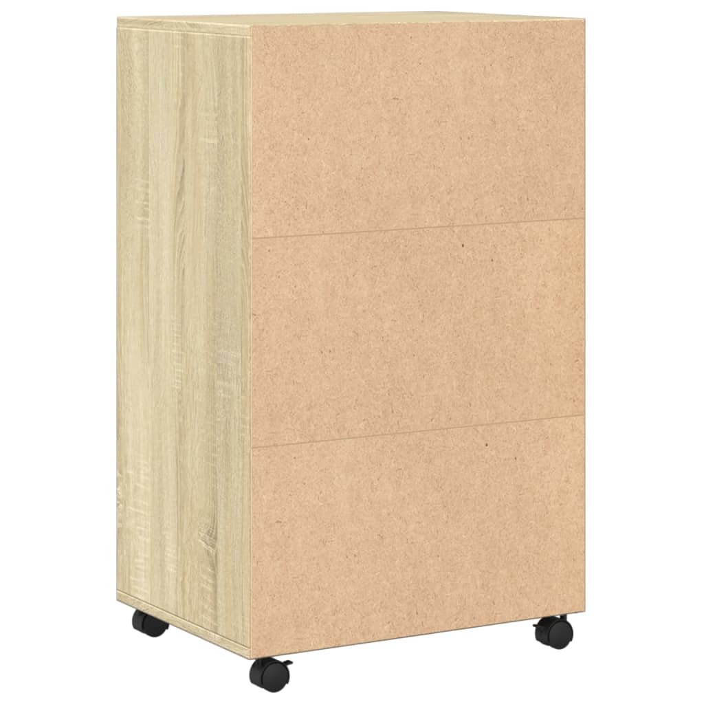 vidaXL Dulap cu roți, stejar sonoma, 55x40x91 cm, lemn prelucrat vidaXL Dulap cu roți, stejar sonoma, 55x40x91 cm, lemn prelucrat