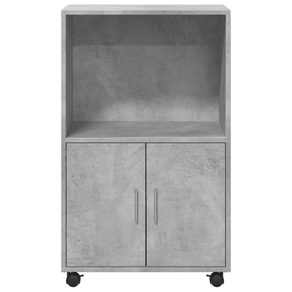 vidaXL Dulap cu roți, gri beton, 55x40x91 cm, lemn prelucrat vidaXL Dulap cu roți, gri beton, 55x40x91 cm, lemn prelucrat