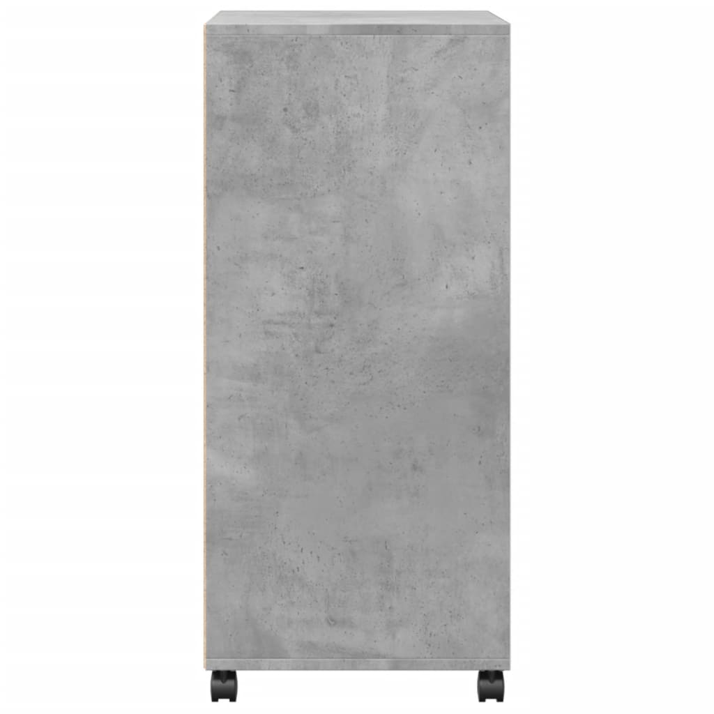 vidaXL Dulap cu roți, gri beton, 55x40x91 cm, lemn prelucrat vidaXL Dulap cu roți, gri beton, 55x40x91 cm, lemn prelucrat