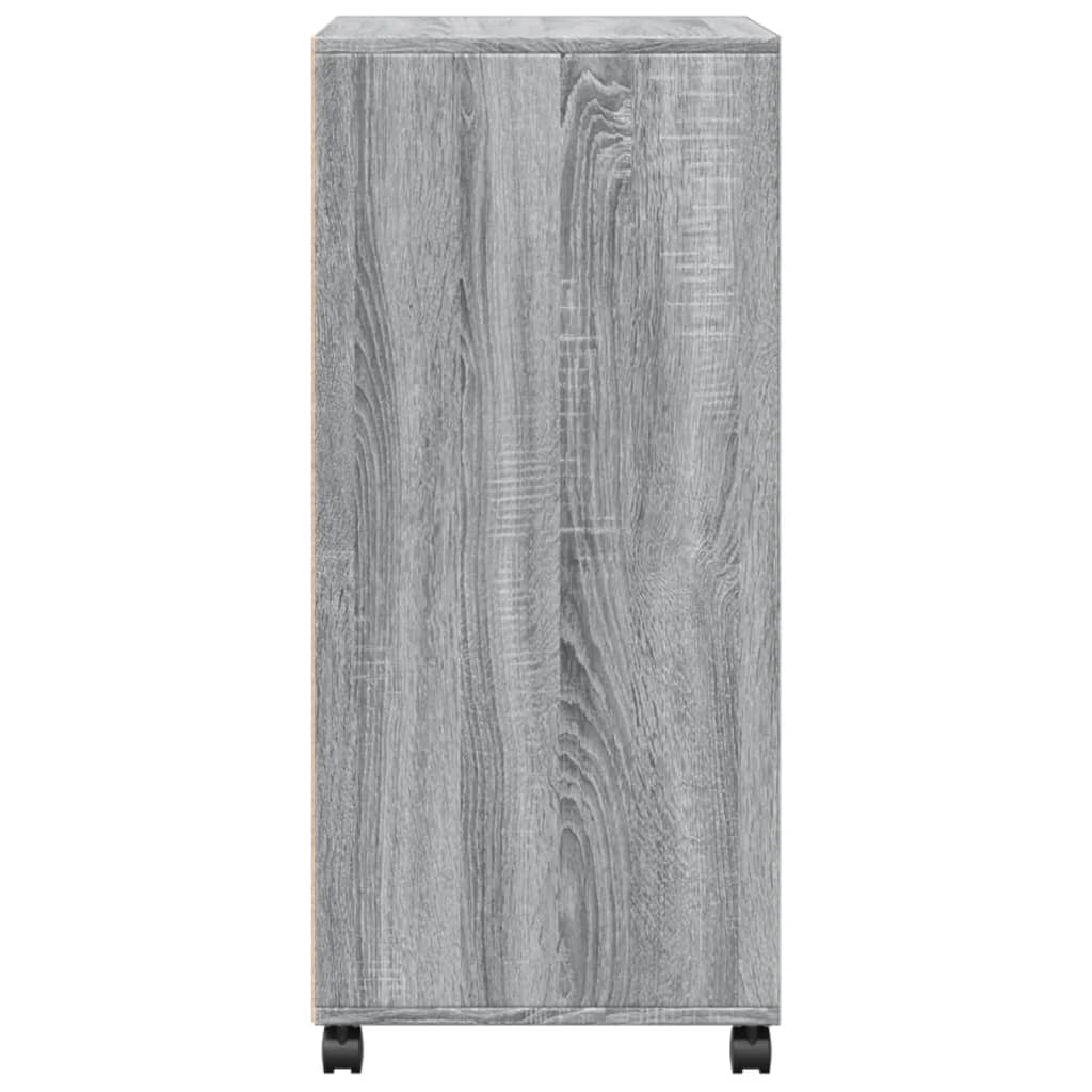 vidaXL Dulap cu roți, gri sonoma, 55x40x91 cm, lemn compozit vidaXL Dulap cu roți, gri sonoma, 55x40x91 cm, lemn compozit