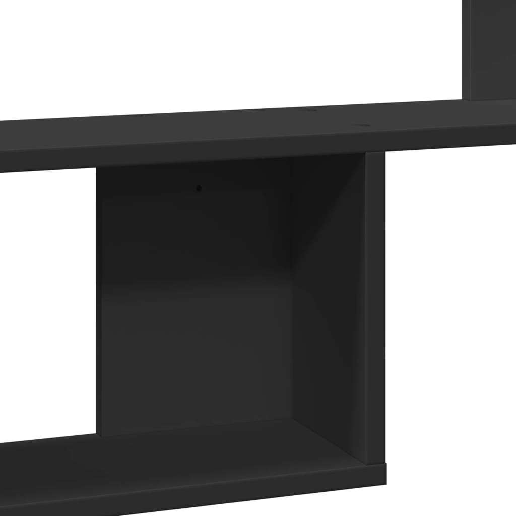 vidaXL Raft de perete, negru, 100x15x70 cm, lemn prelucrat vidaXL Raft de perete, negru, 100x15x70 cm, lemn prelucrat