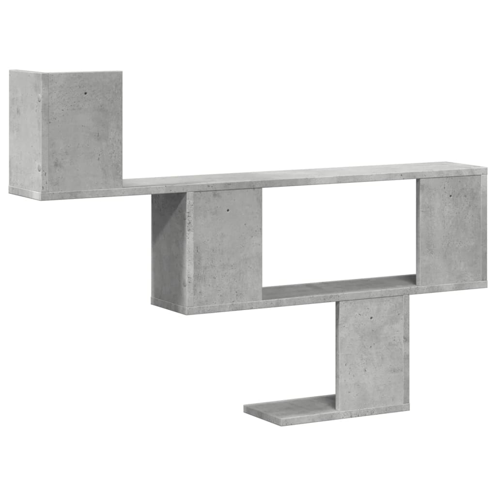 vidaXL Raft de perete, gri beton, 100x15x70 cm, lemn prelucrat