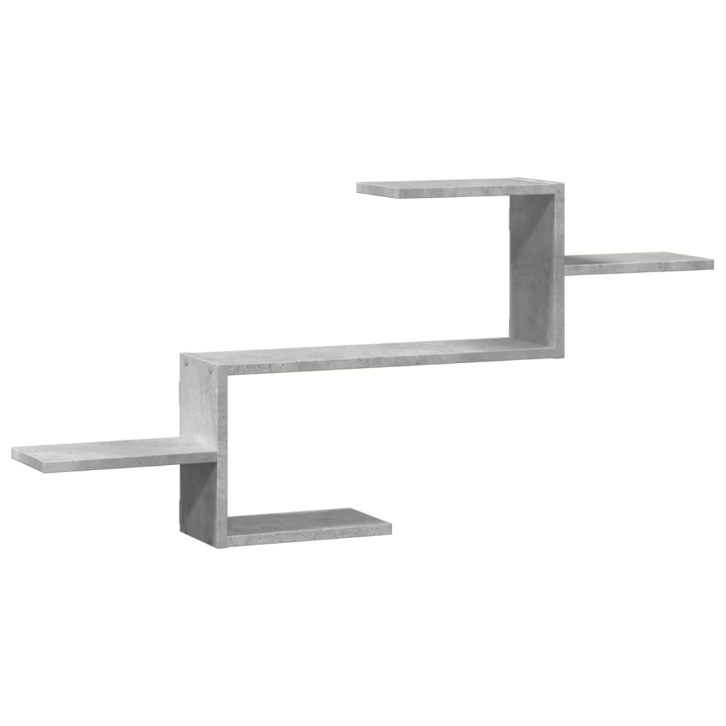 vidaXL Raft de perete, gri beton, 104x15x49 cm , lemn prelucrat