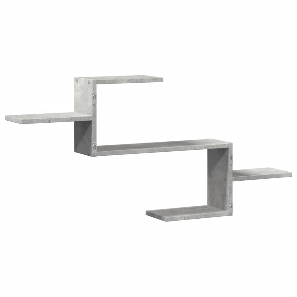 vidaXL Raft de perete, gri beton, 104x15x49 cm , lemn prelucrat