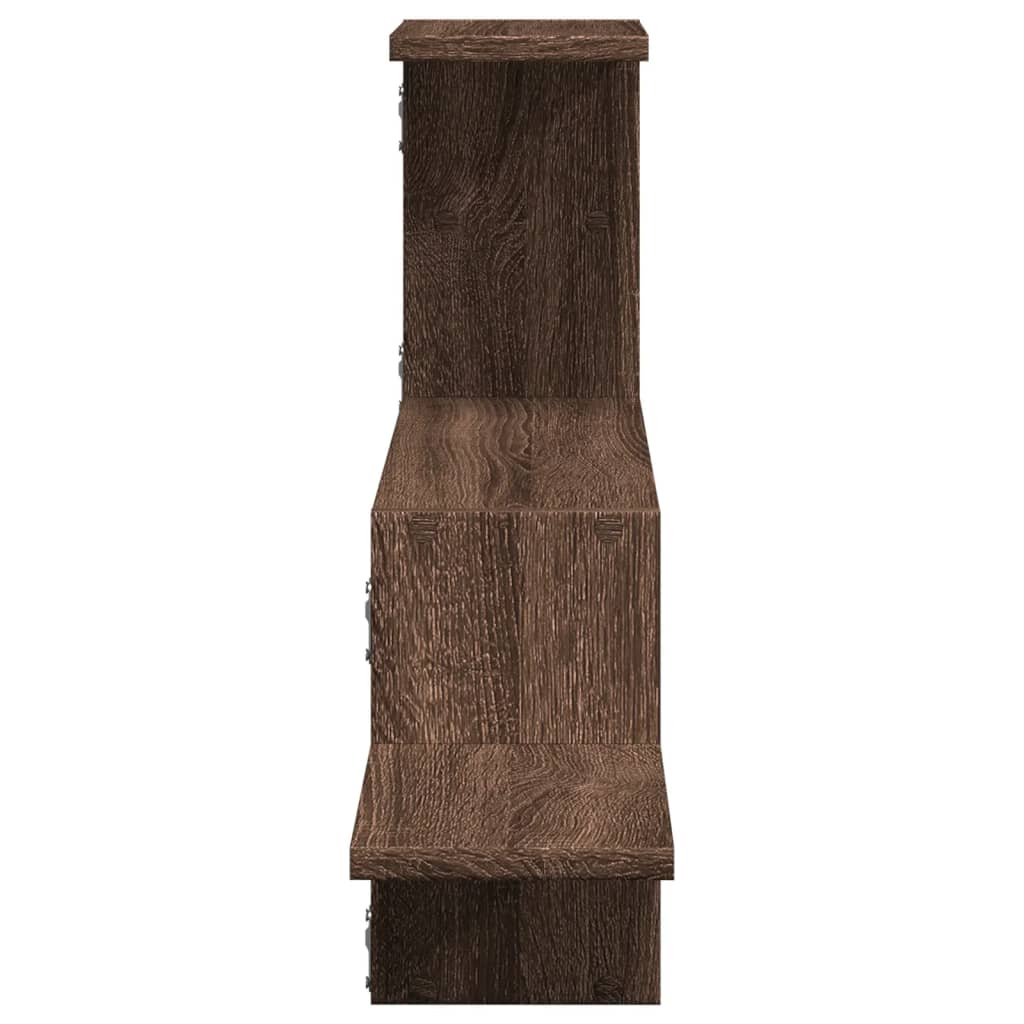 vidaXL Raft de perete, stejar maro, 104x15x49 cm, lemn prelucrat vidaXL Raft de perete, stejar maro, 104x15x49 cm, lemn prelucrat