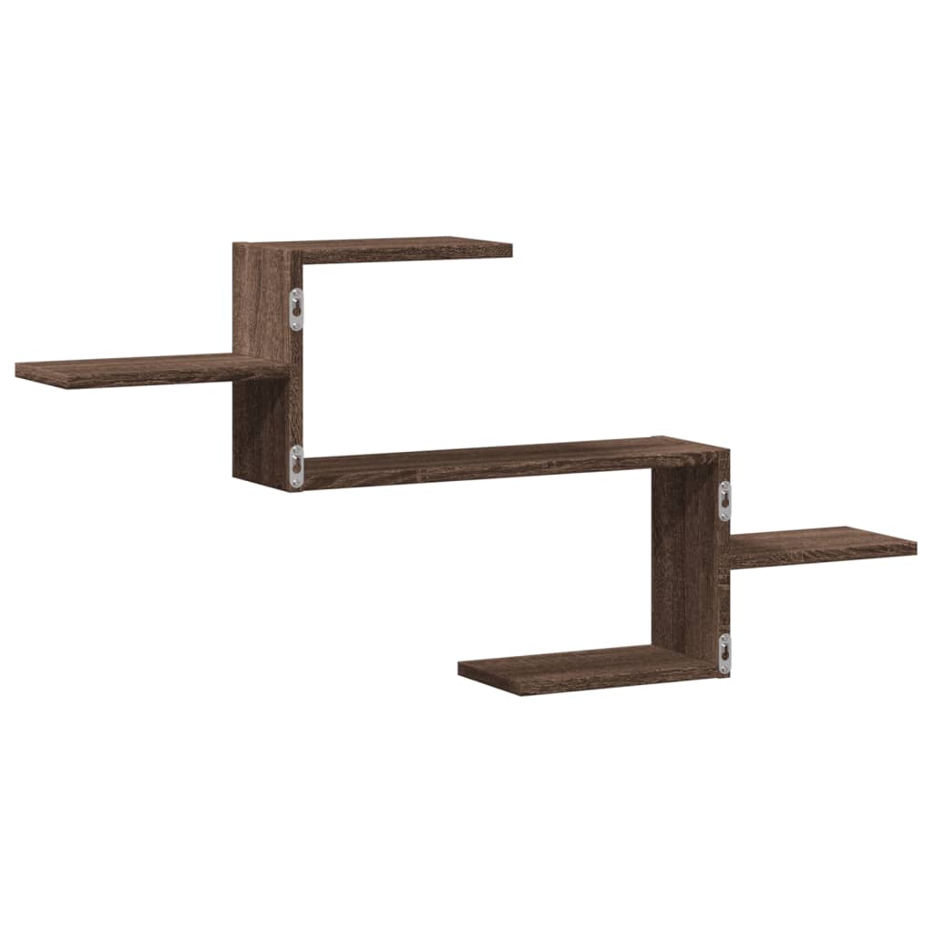 vidaXL Raft de perete, stejar maro, 104x15x49 cm, lemn prelucrat vidaXL Raft de perete, stejar maro, 104x15x49 cm, lemn prelucrat