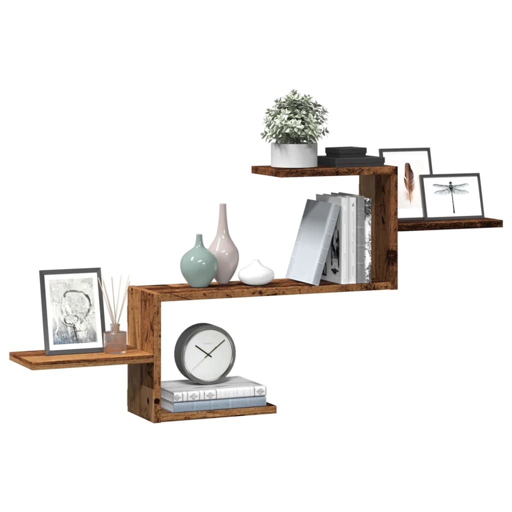 vidaXL Raft de perete, lemn vechi, 104x15x49 cm, lemn prelucrat vidaXL Raft de perete, lemn vechi, 104x15x49 cm, lemn prelucrat